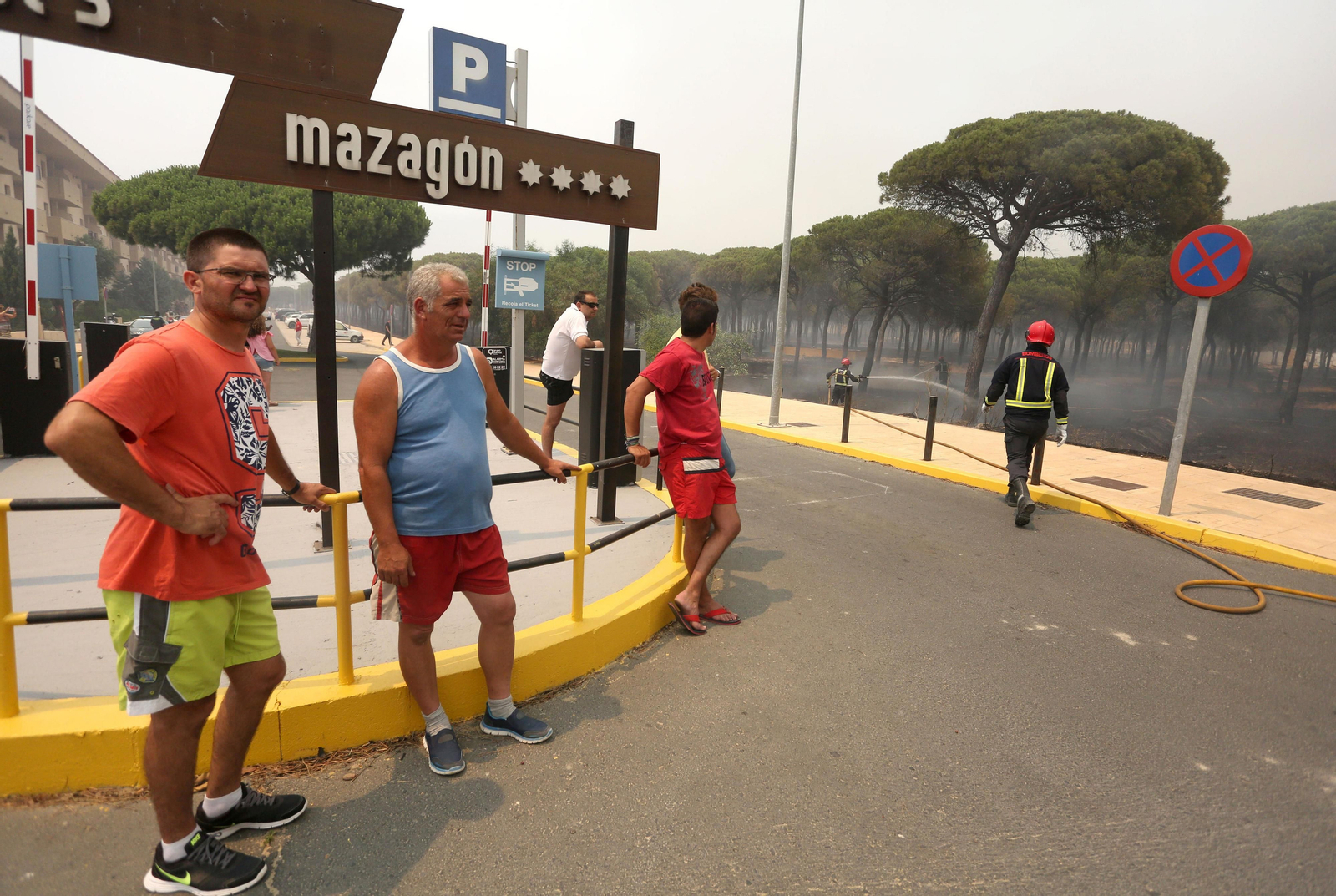 Las consecuencias del incendio en Mazagón