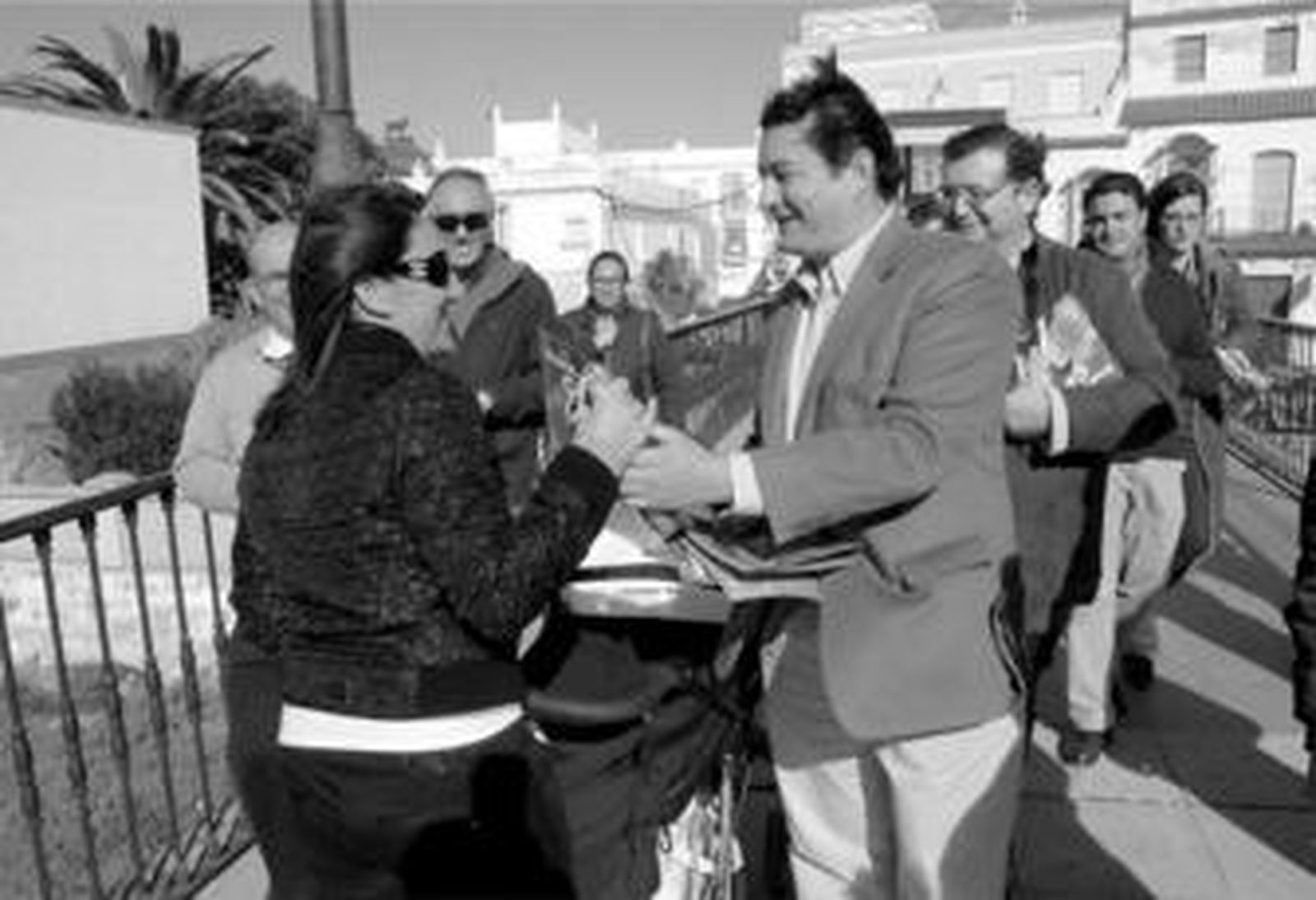 Antonio Sanz, candidato al Parlamento andaluz por el PP, el viernes pasado en Chiclana.