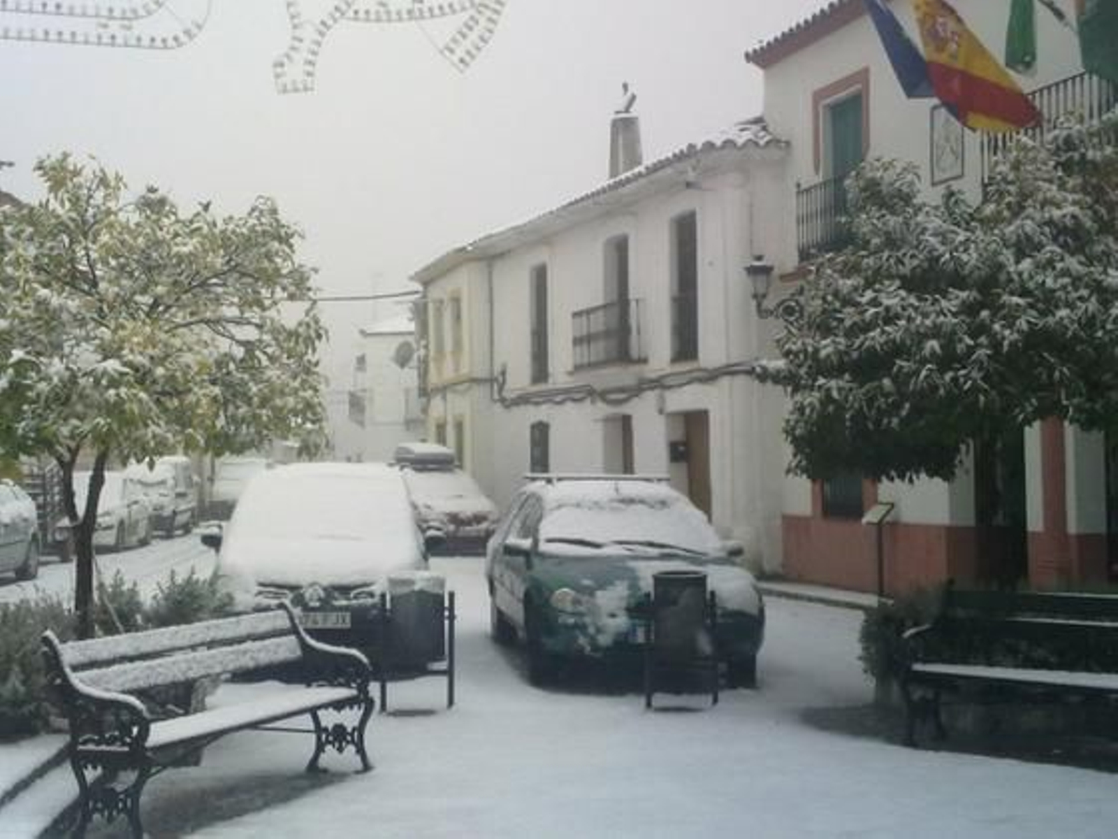 Nieve en el Castillo de las Guardas./ Teresa Gómez López