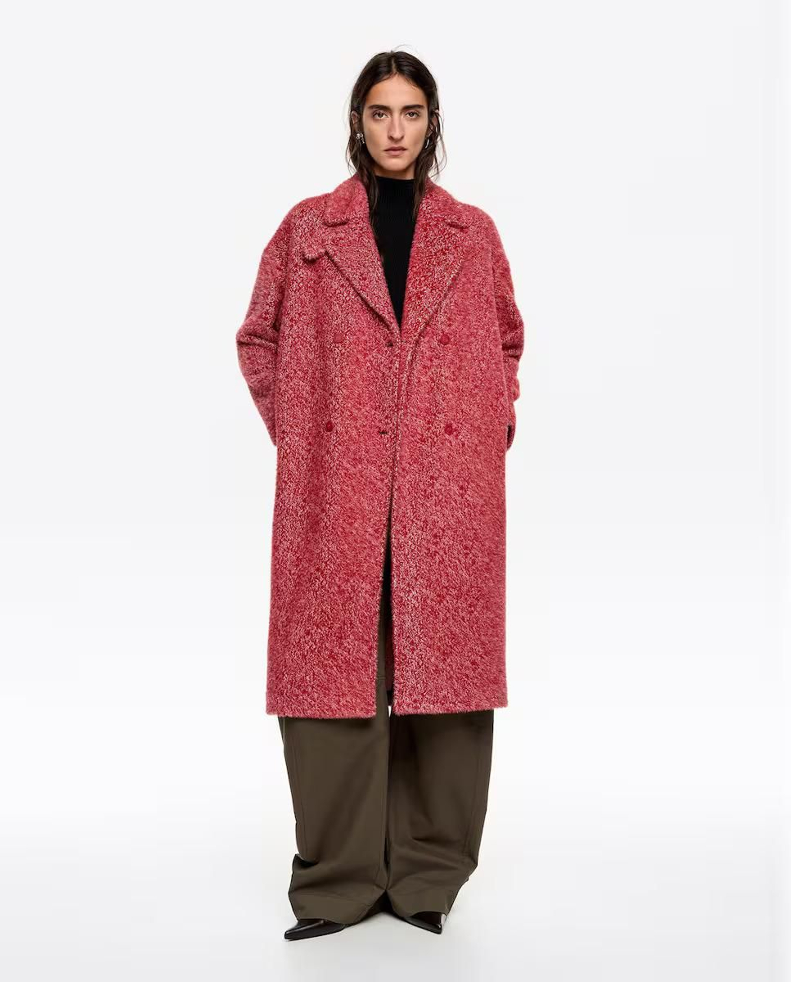 Abrigo de pelo Borreguito y cuello de solapa Bimba y Lola