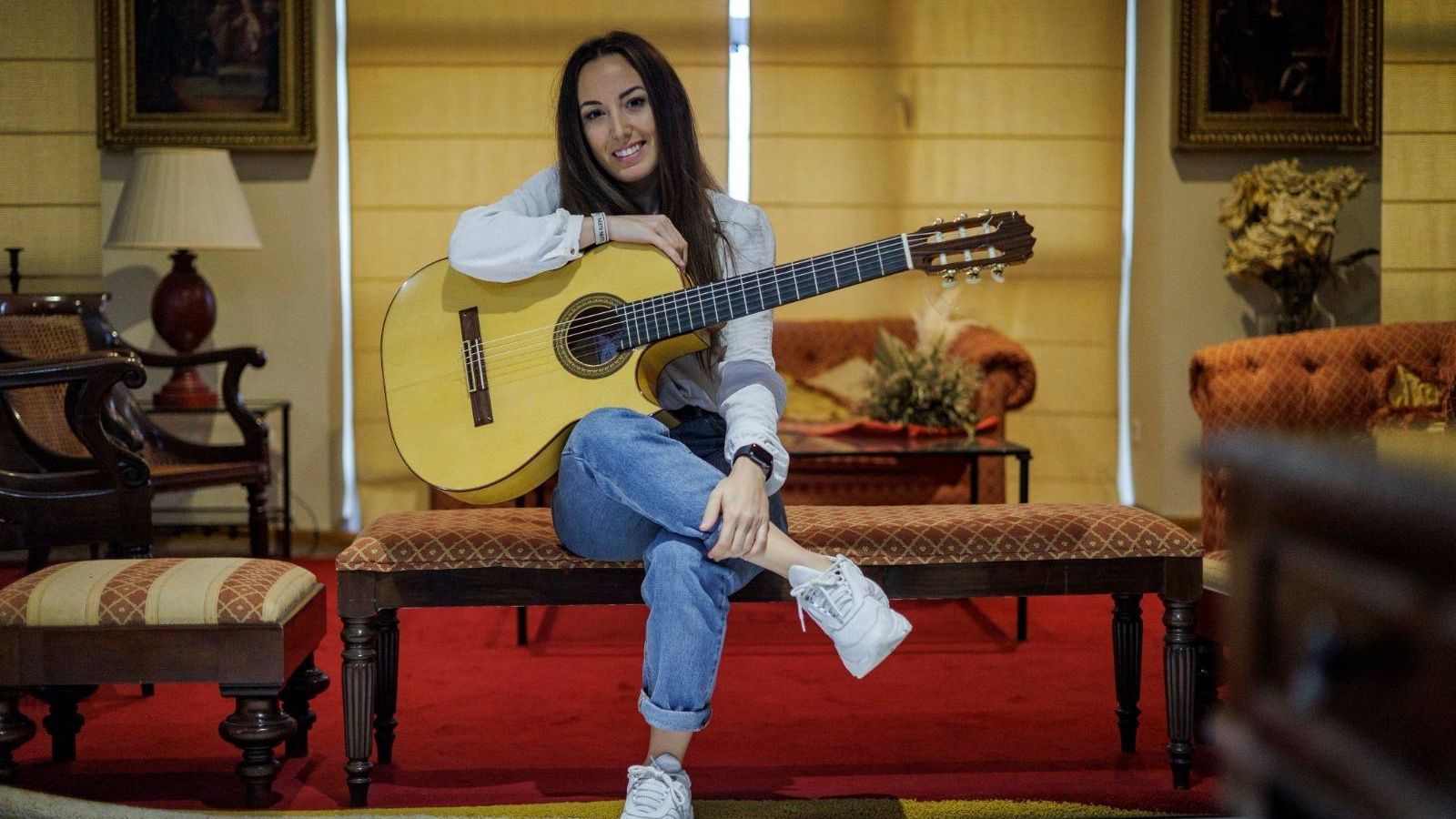 María Carrasco en la redacción de 'Diario de Cádiz'.