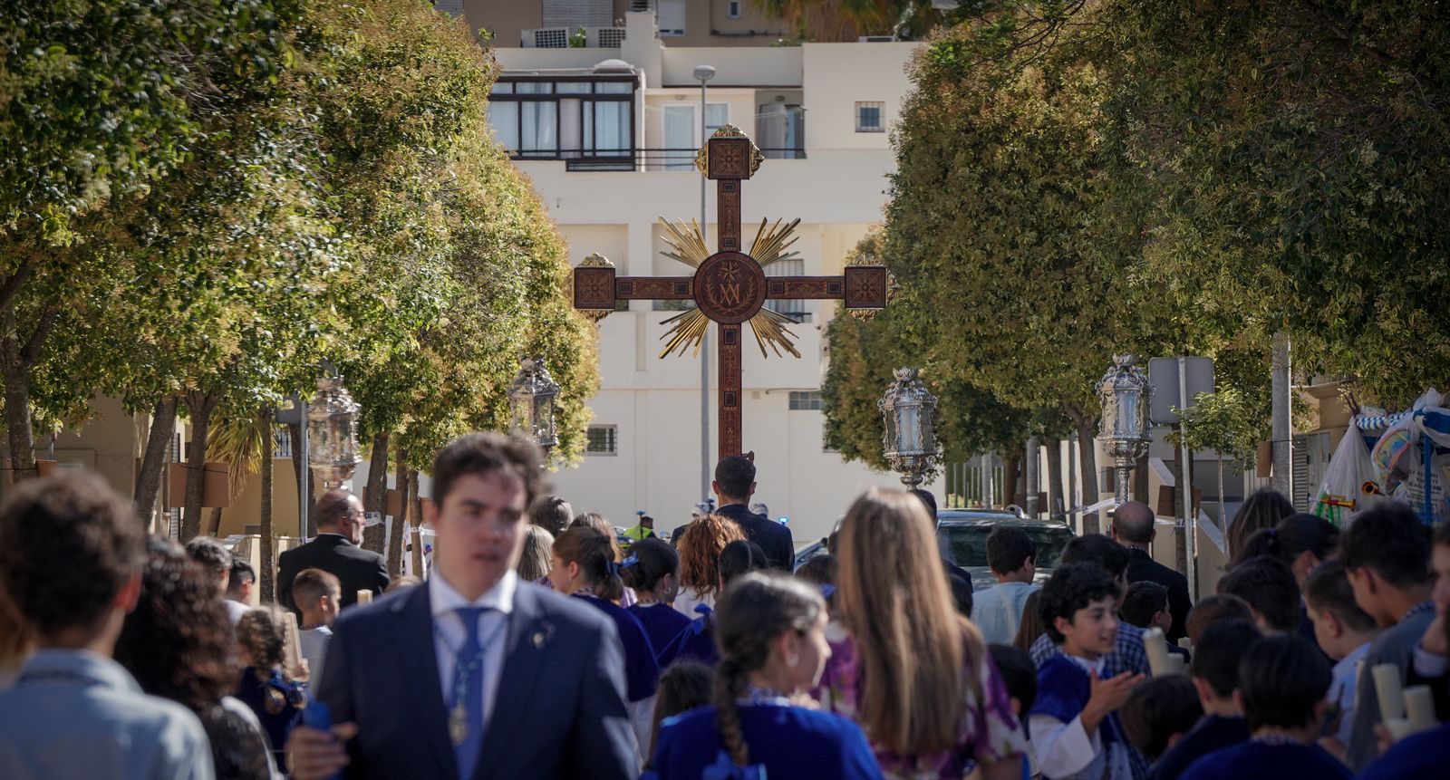 Imágenes de la procesión de Cristo Rey a su vuelta a la Escuela San José