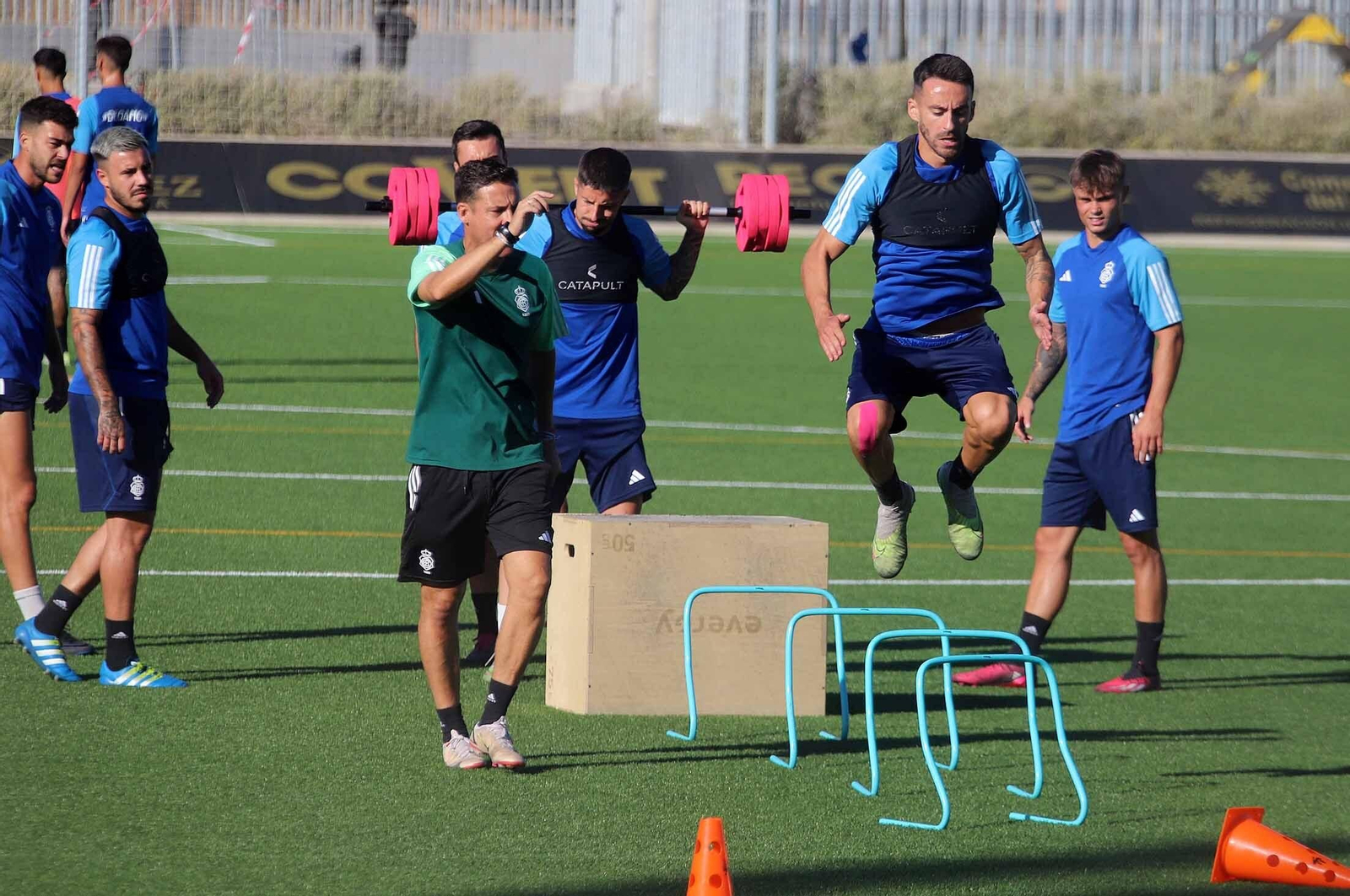 Imágenes del entrenamiento del Recre