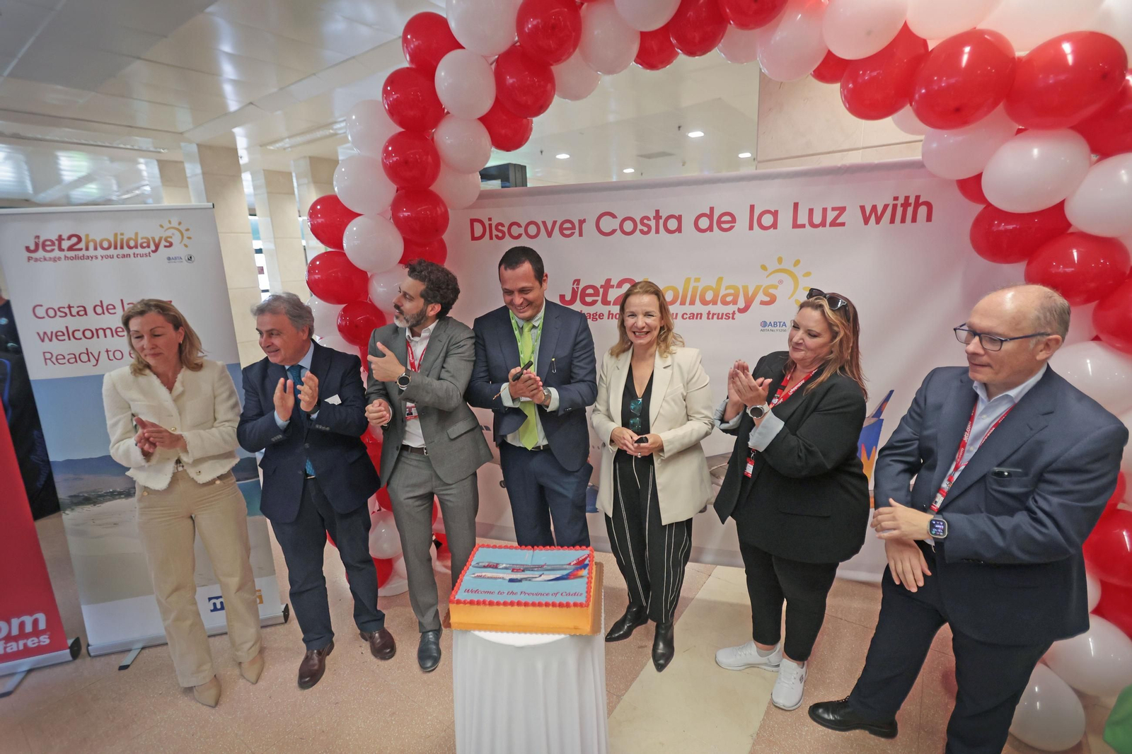 La llegada del primer vuelo de Jet2 al aeropuerto de Jerez en imágenes