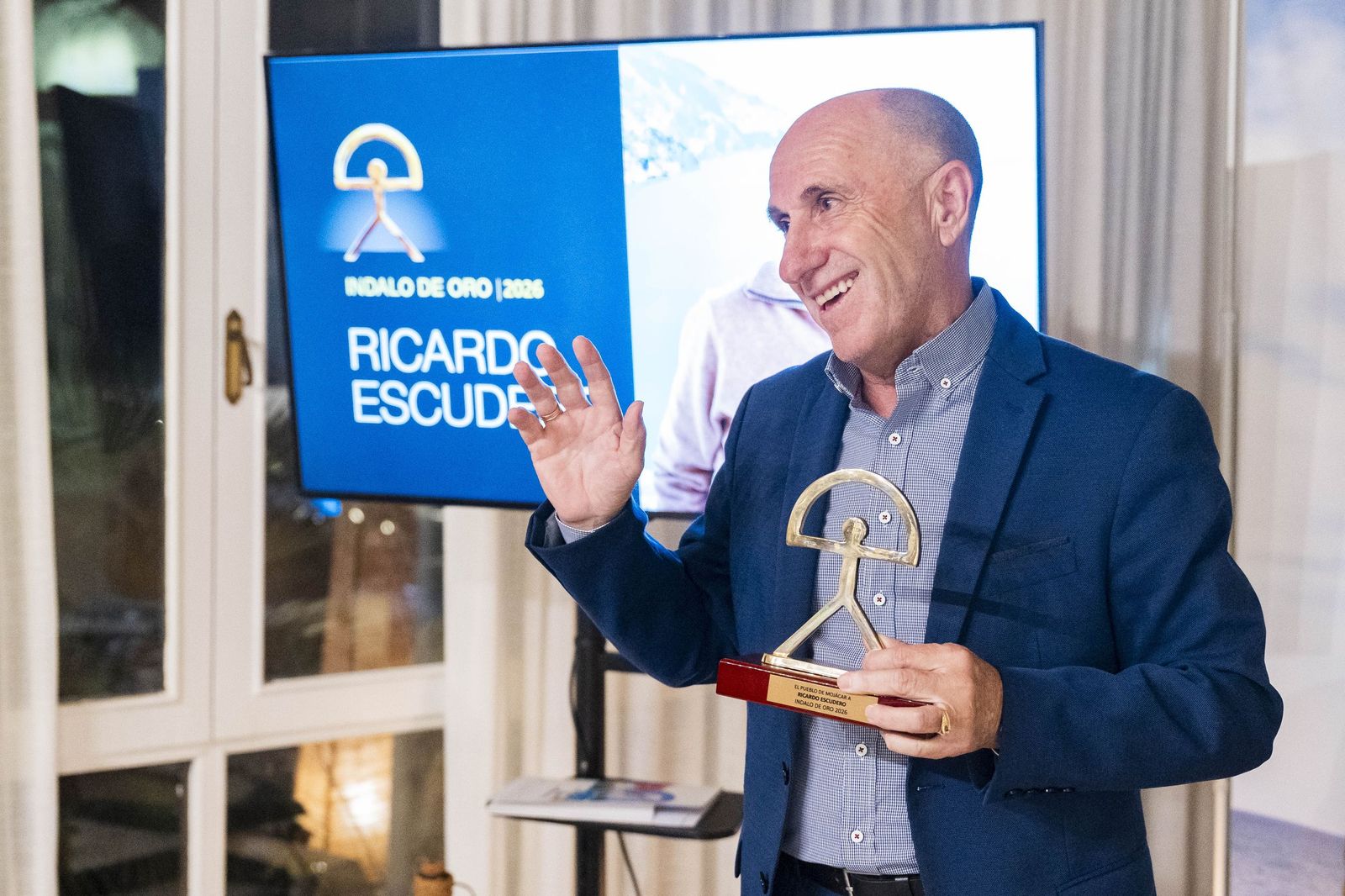 Ricardo Escudero recibe el Indalo de Oro 2026.