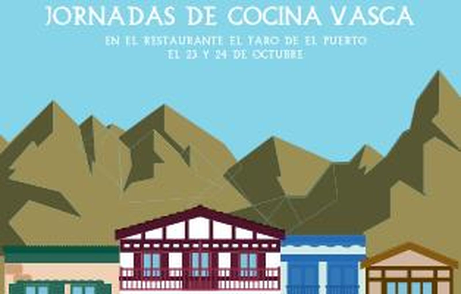 Parte del cartel de las jornadas de cocina vasca en El Faro de El Puerto.