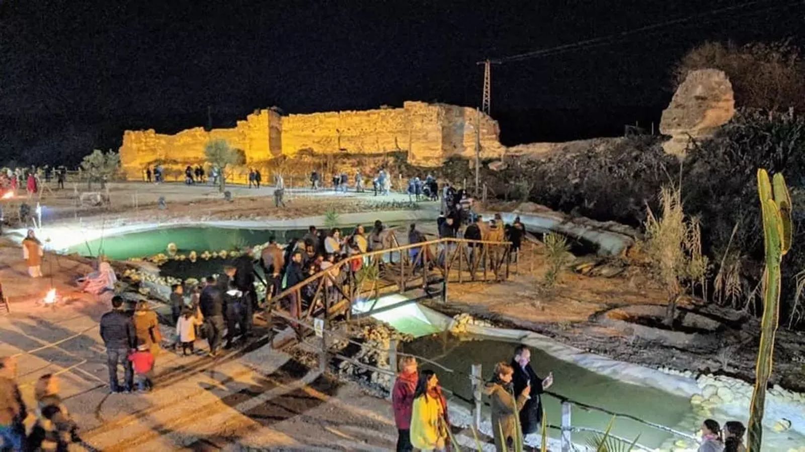 Uno de los escenarios del Belén Viviente de Sanlúcar la Mayor