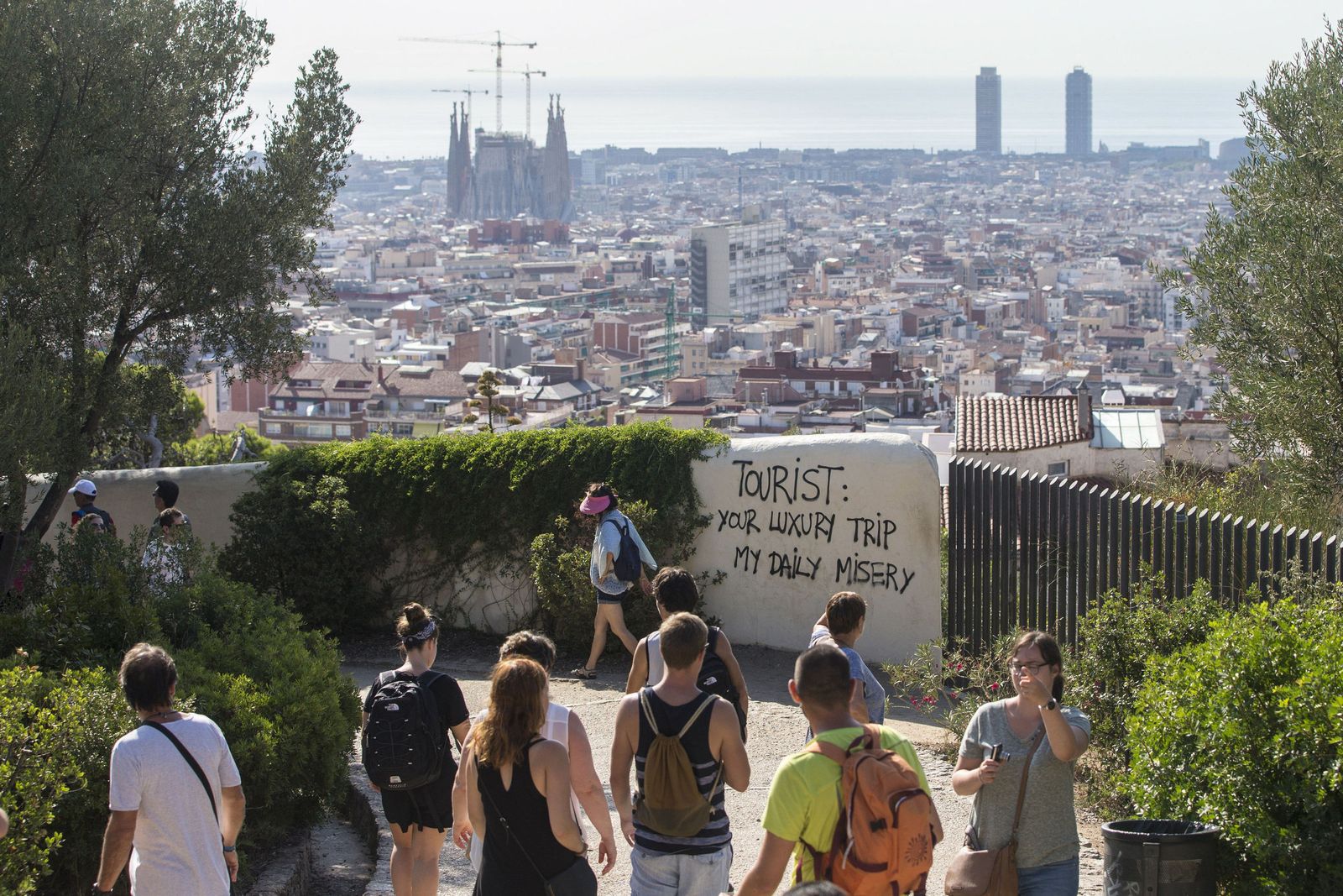 Turistas en Barcelona, la ciudad más afectada.
