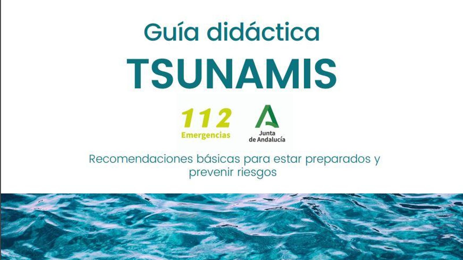 Portada de la guía didáctica para actuar ante un tsunami