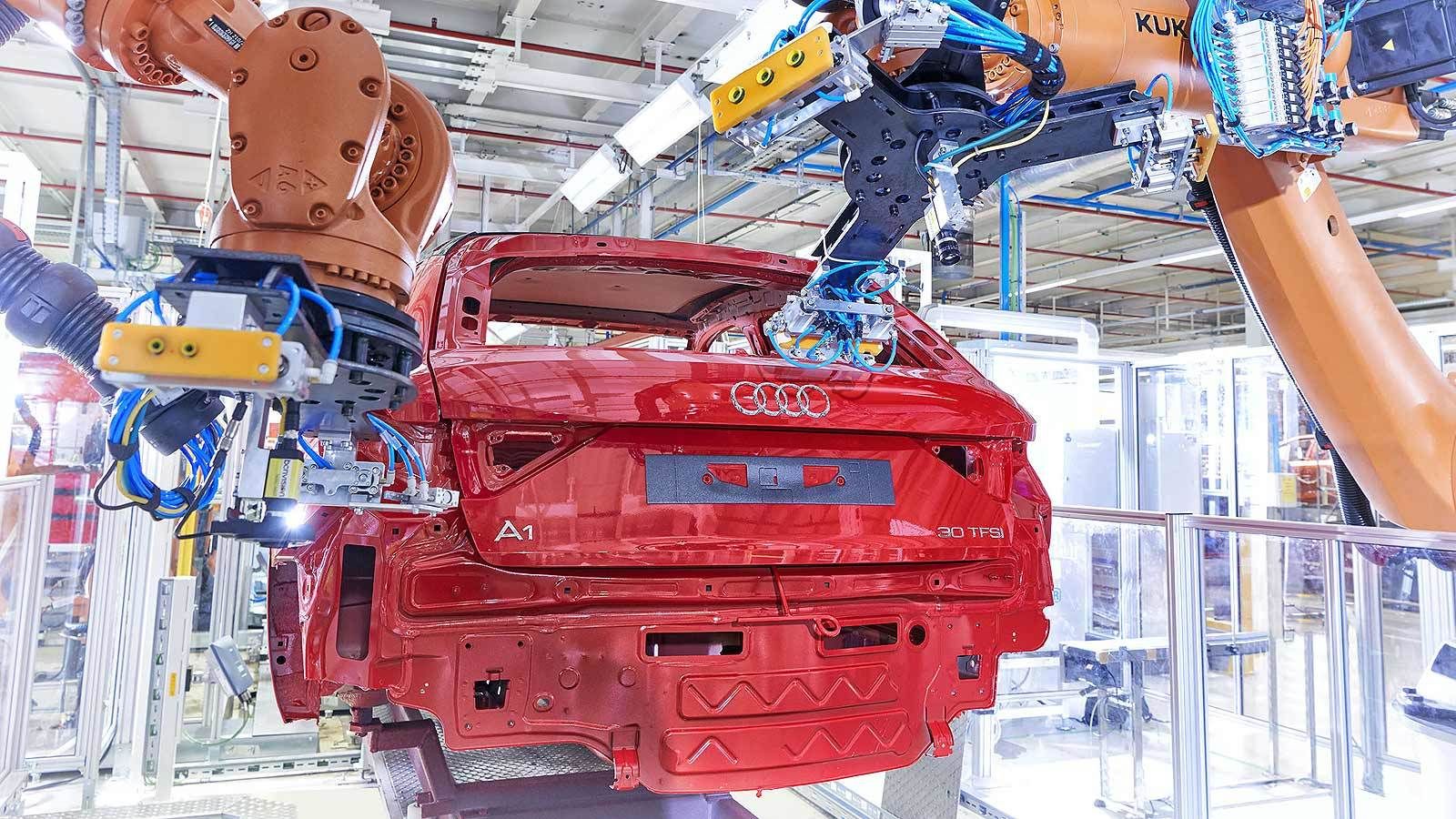 Imagen del nuevo Audi A1 en la planta de Seat en Martorell.