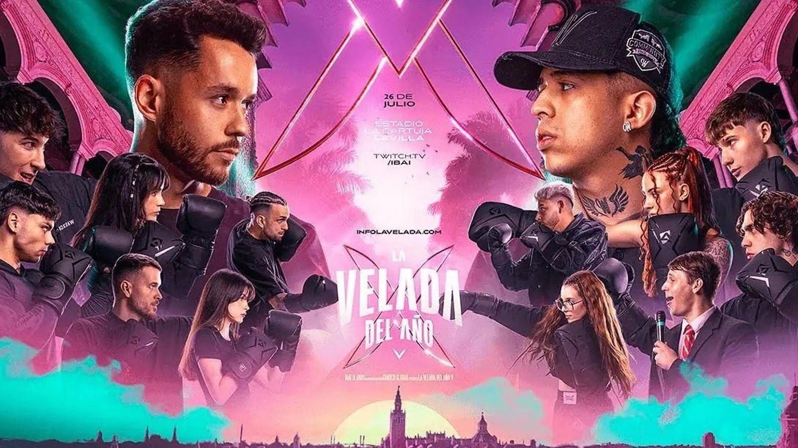 Cartel oficial de 'La Velada del Año 5' con todos los protagonistas