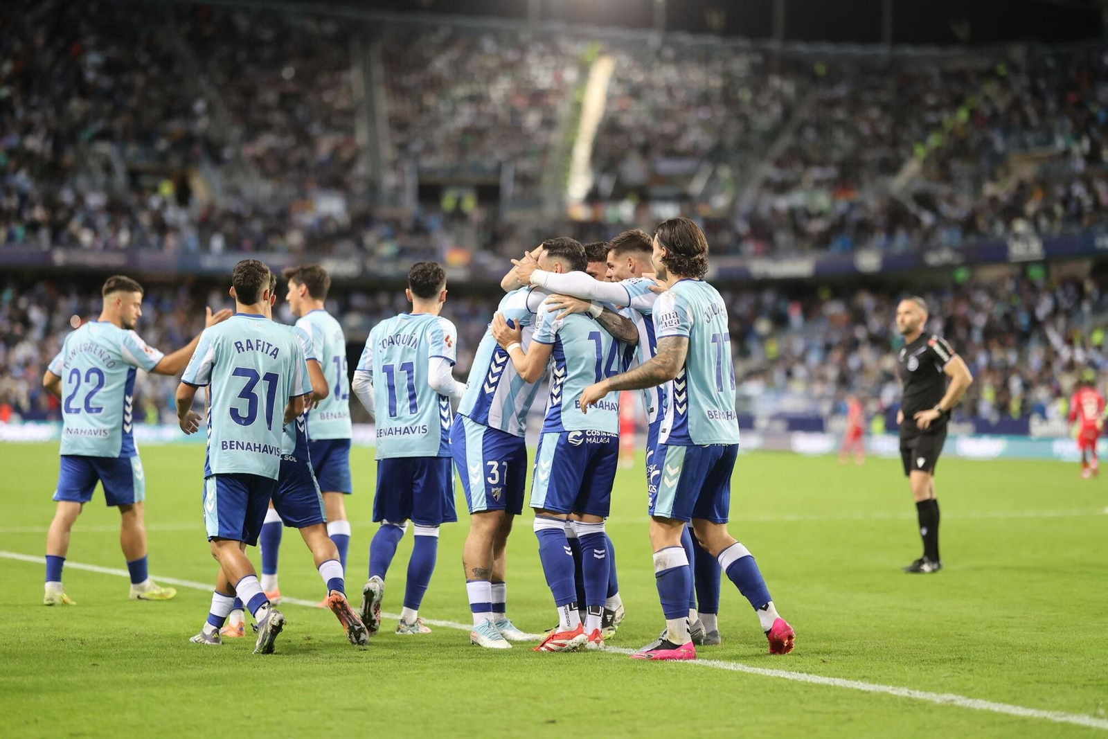 Las fotos del imponente ambiente en La Rosaleda en el Málaga - Córdoba CF