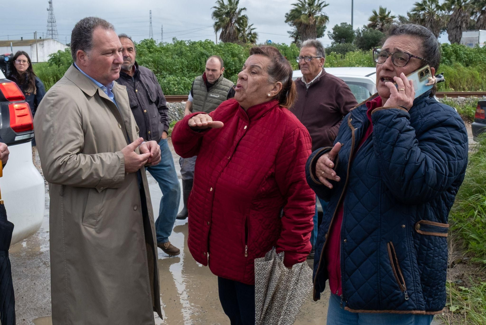 Imágenes de las inundaciones en Gibraleón por la borrasca Laurence este lunes