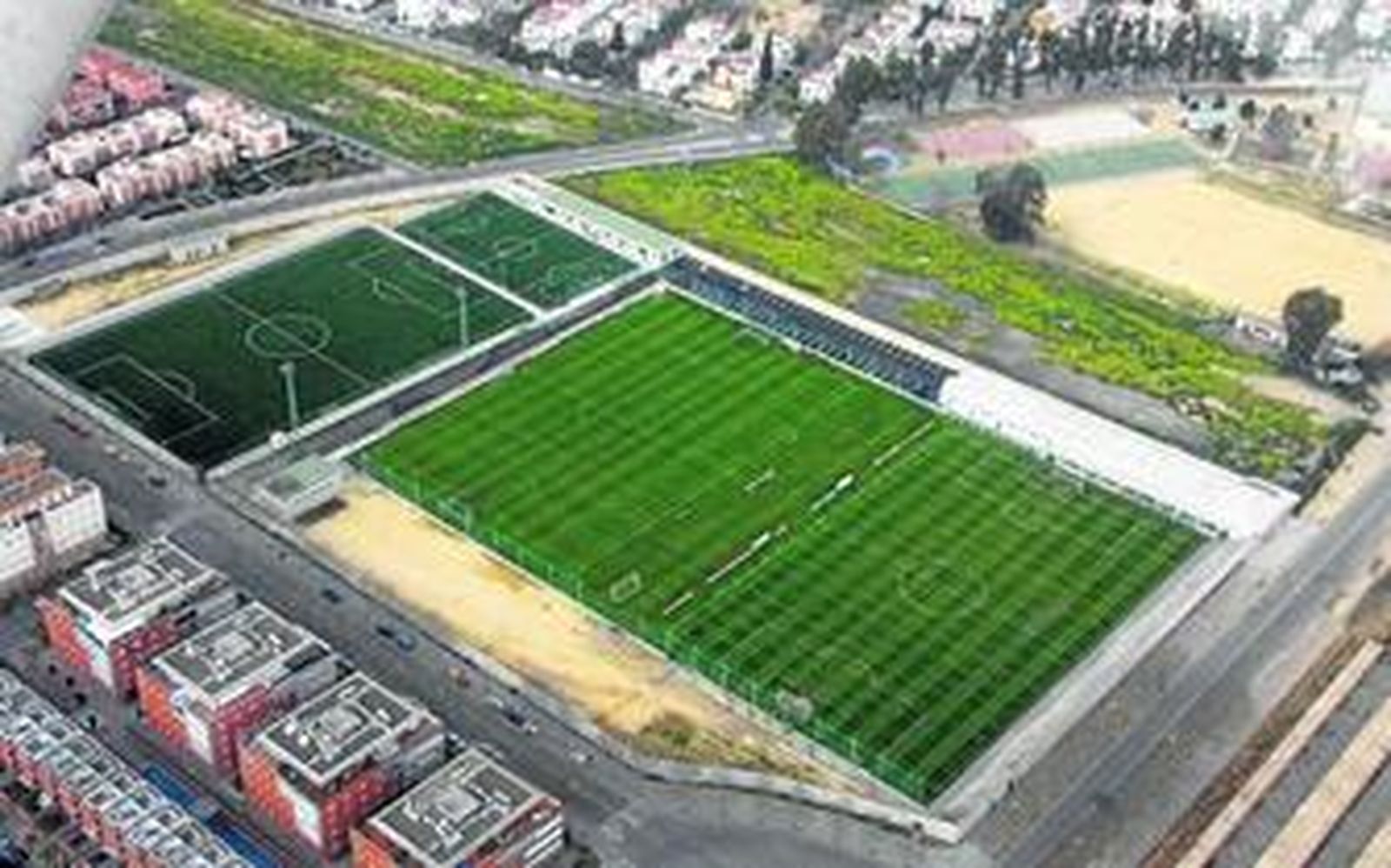 Imagen aérea de la ciudad deportiva del Betis en Los Bermejales.