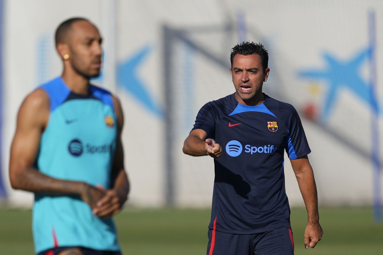 Xavi Hernández, durante un entrenamiento.