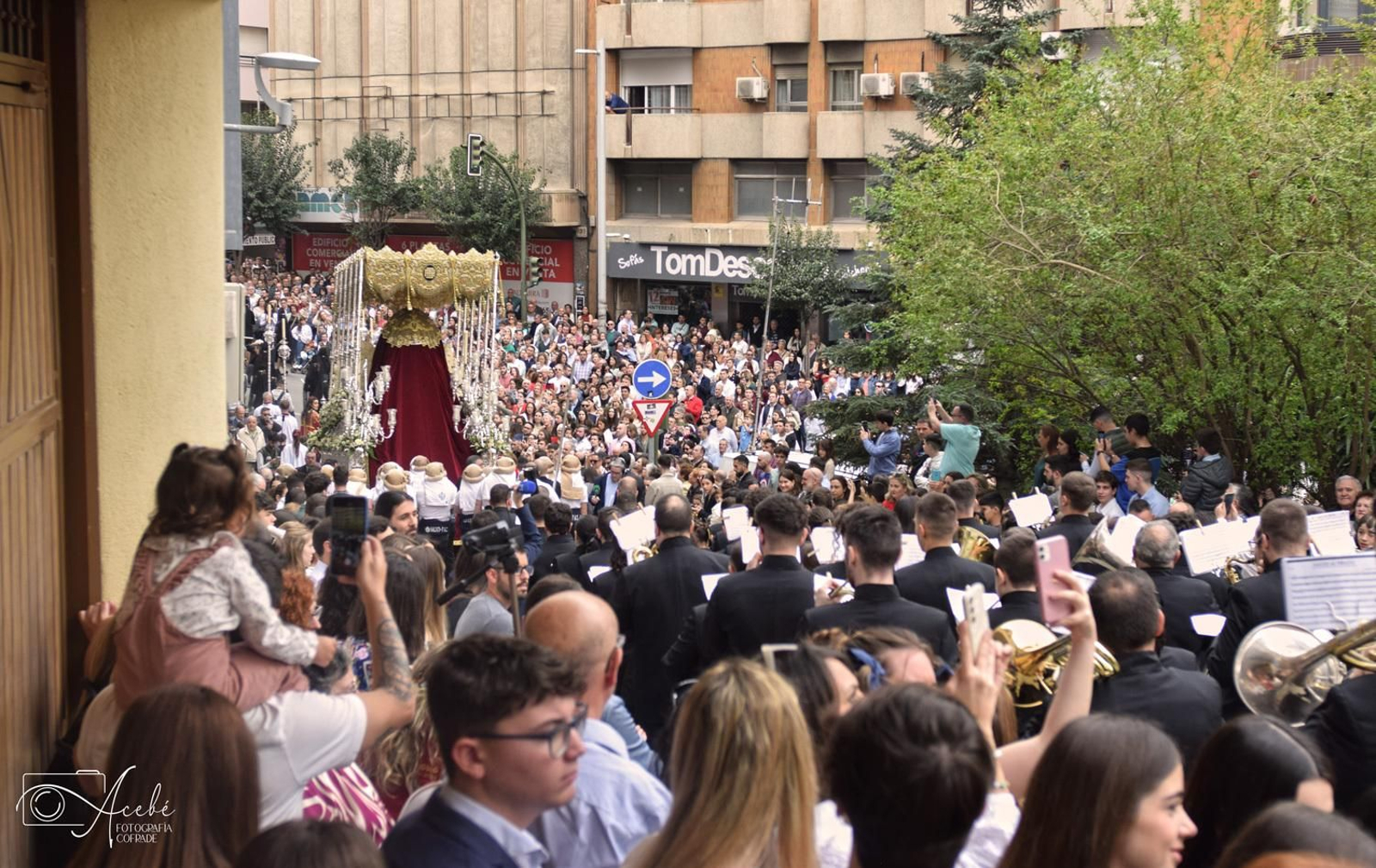 Acompañamiento musical de la Virgen de la Paz el pasado Domingo de Ramos.