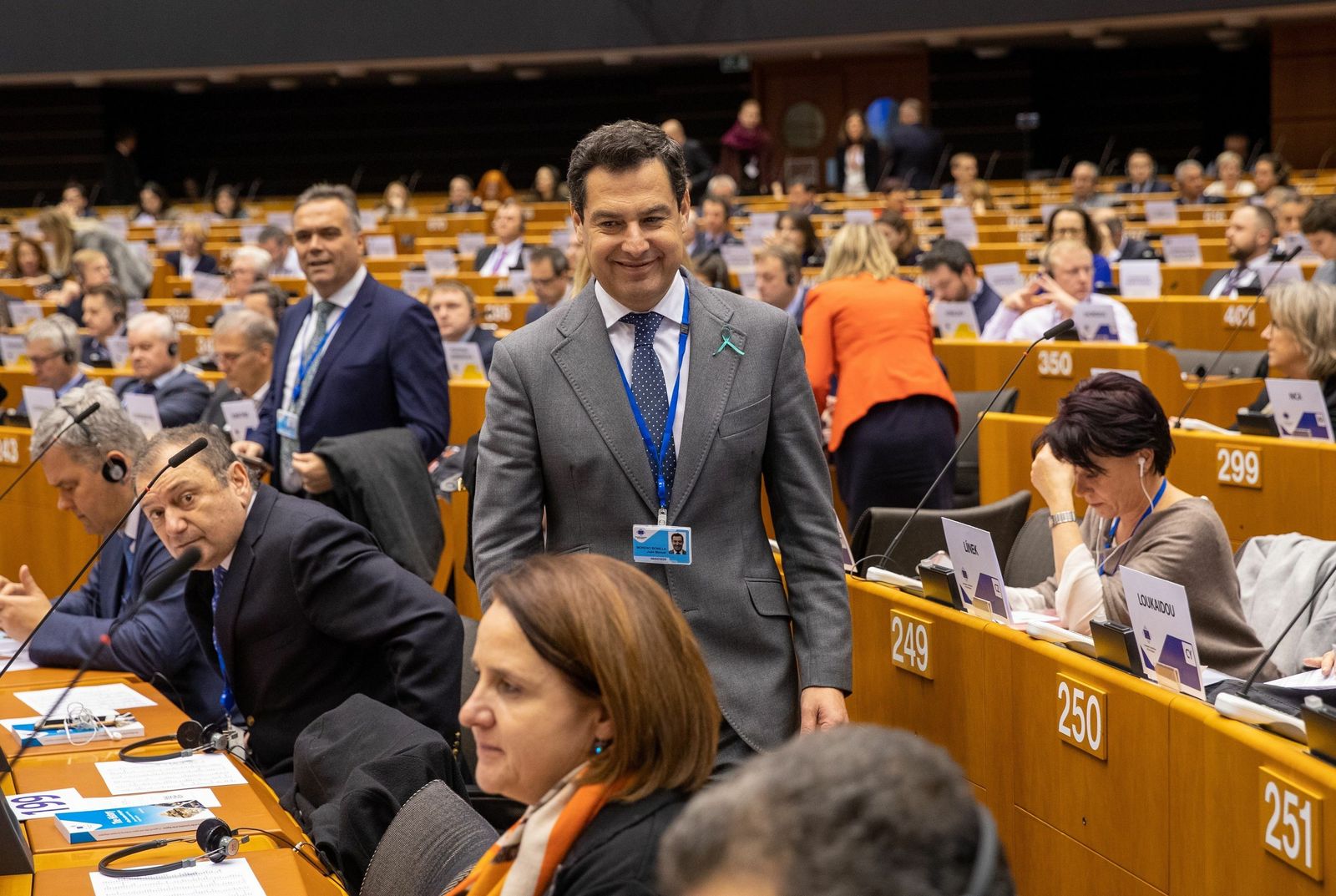 Juanma Moreno, este martes en el Comité de las Regiones de la UE