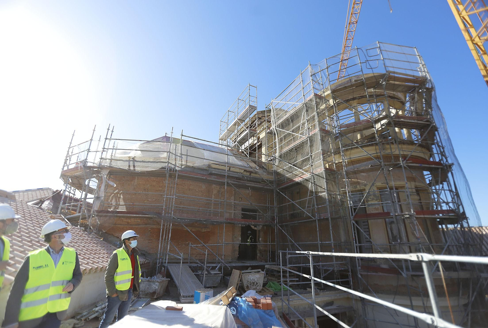 Imágenes de la visita a las obras del Instituto Rábida