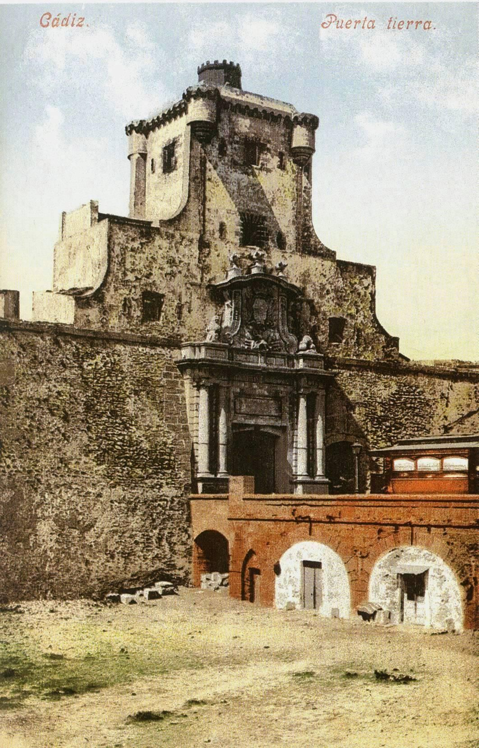 Accesos a las bóvedas a principios del siglo XX. Sobre ellas está hoy la fuente.