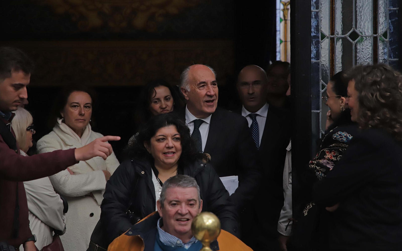 Landaluce, a las puertas del salón de Plenos, este jueves.