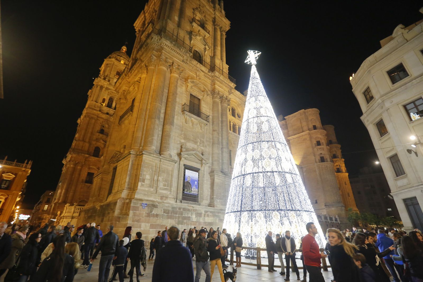 Encendido del alumbrado de Navidad en Málaga