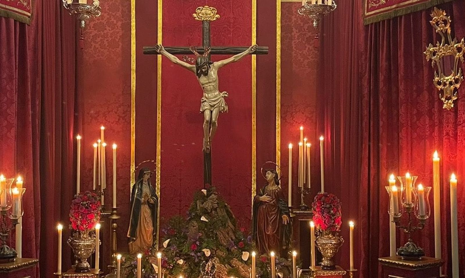 El Cristo del Amor, durante el acto de veneración del pasado 28 de febrero.