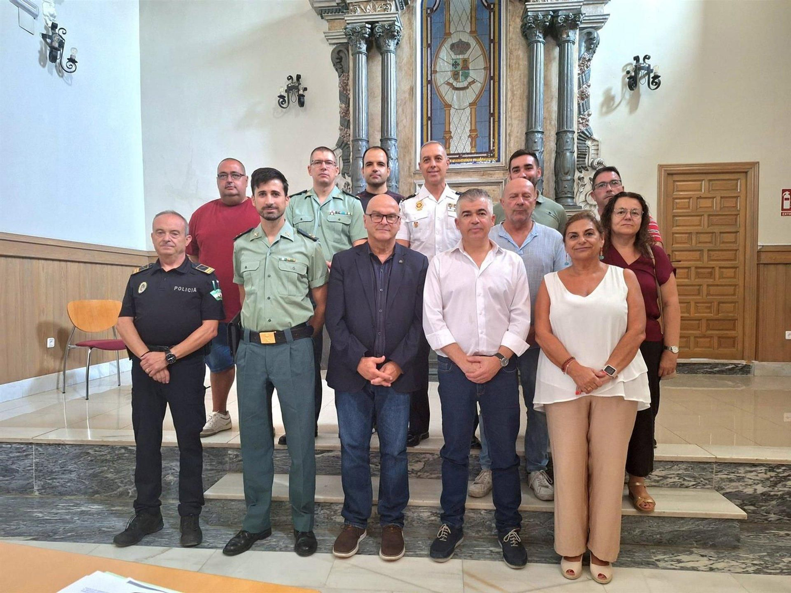 Asistentes a la Junta Local de Seguridad de Martos.