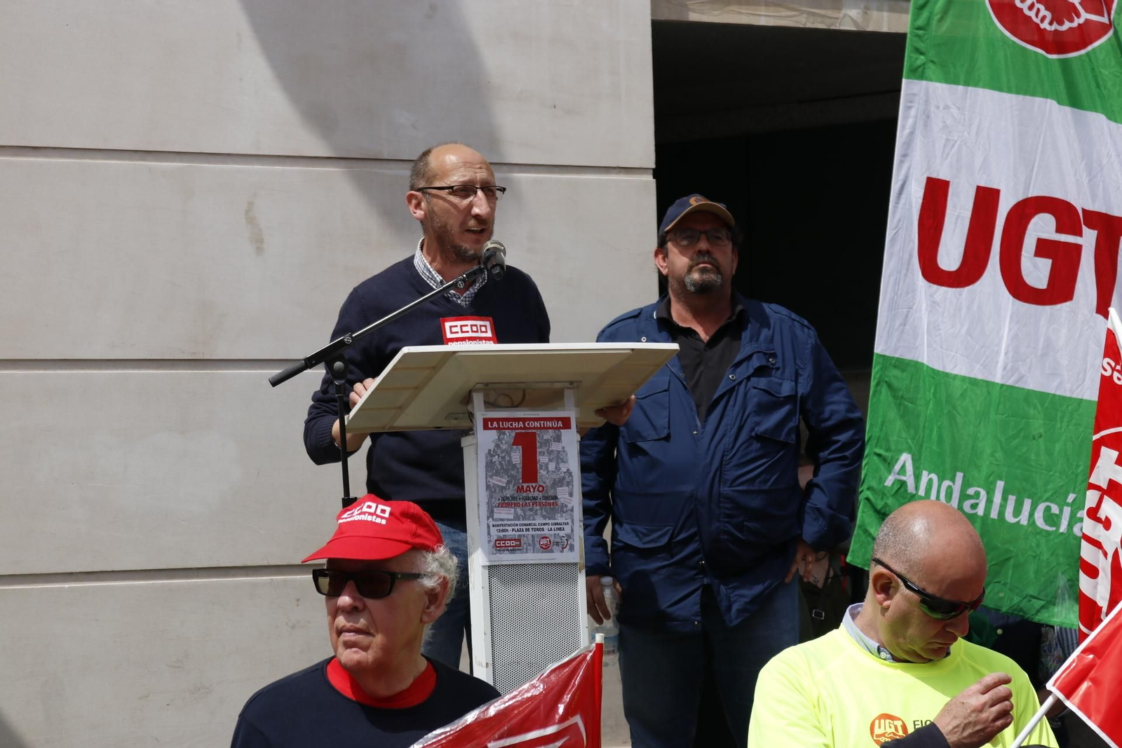 La manifestación por el Día del Trabajador en La Línea