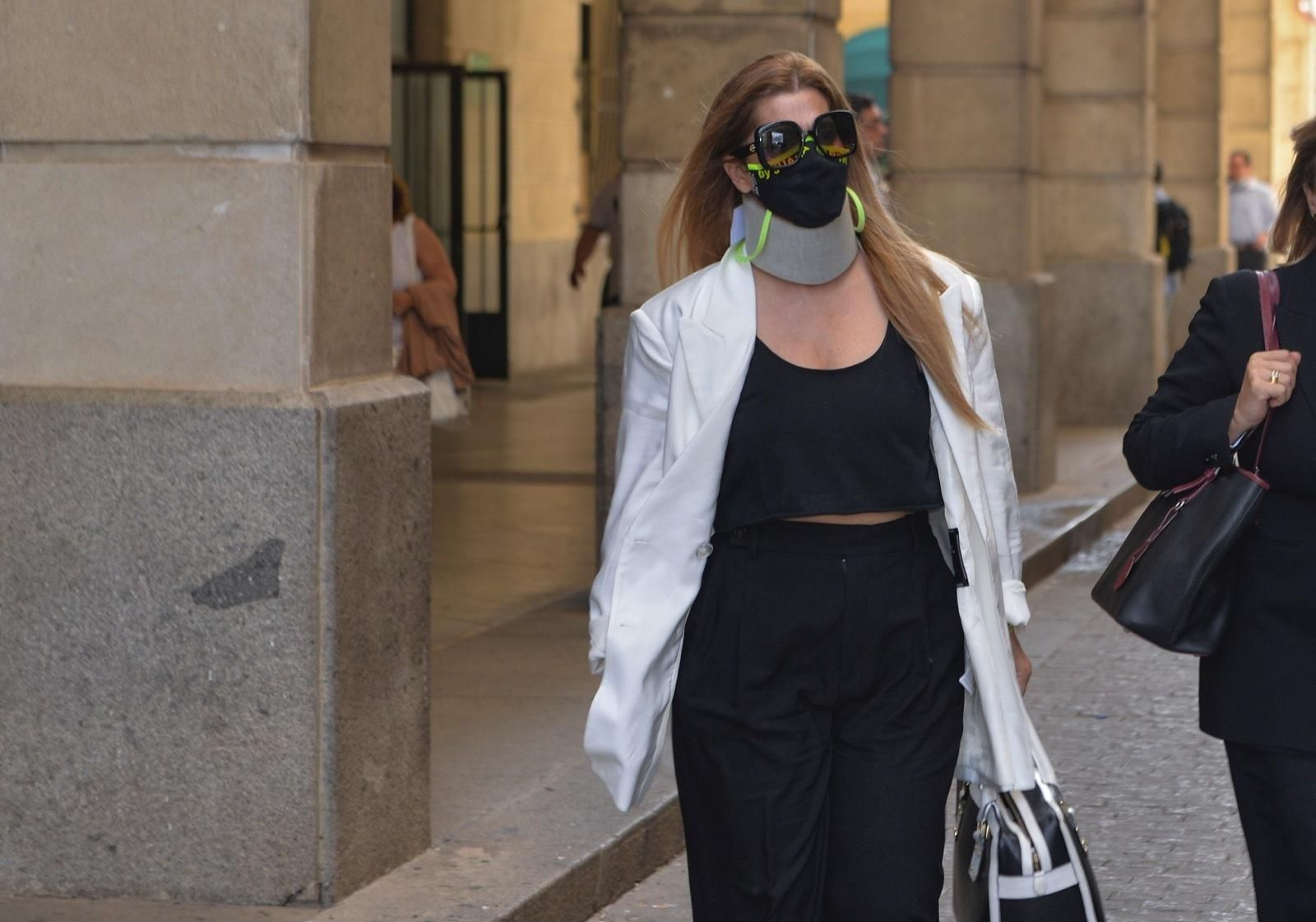La diseñadora flamenca Juana Martín, en la Audiencia de Sevilla.
