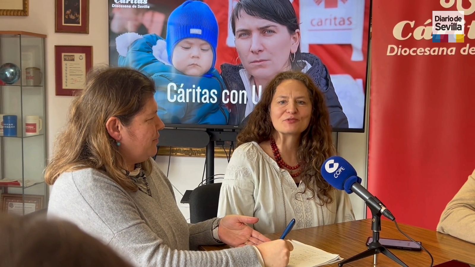 La presidenta de Cáritas Ucrania, Tetiana Stawnychy, está en España hasta el 20 de febrero