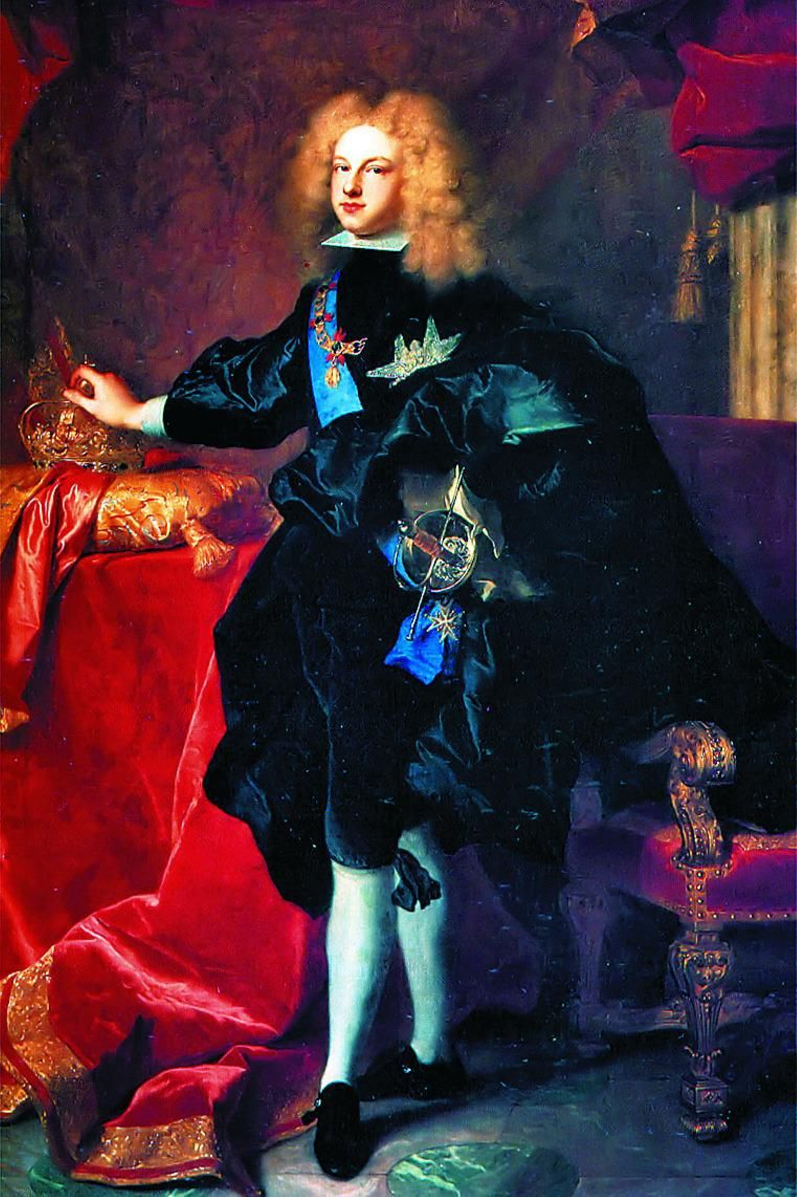 Felipe V, bajo cuyo reinado se promovió la contienda.