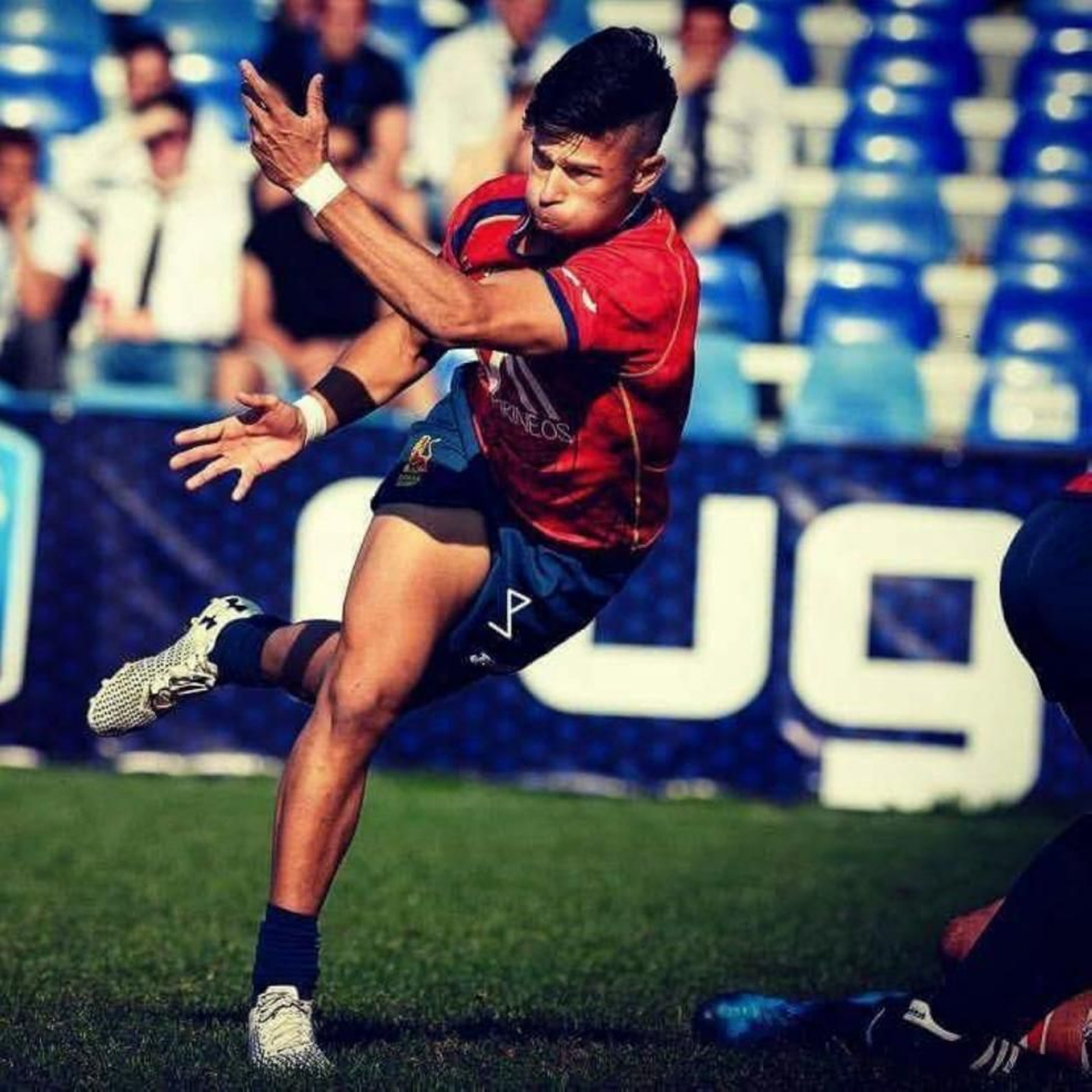 Tomás Munilla, en un partido con el XV del León.