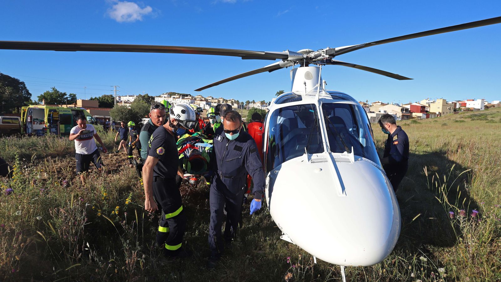 Rescate de un herido en las Pozas del Cobre