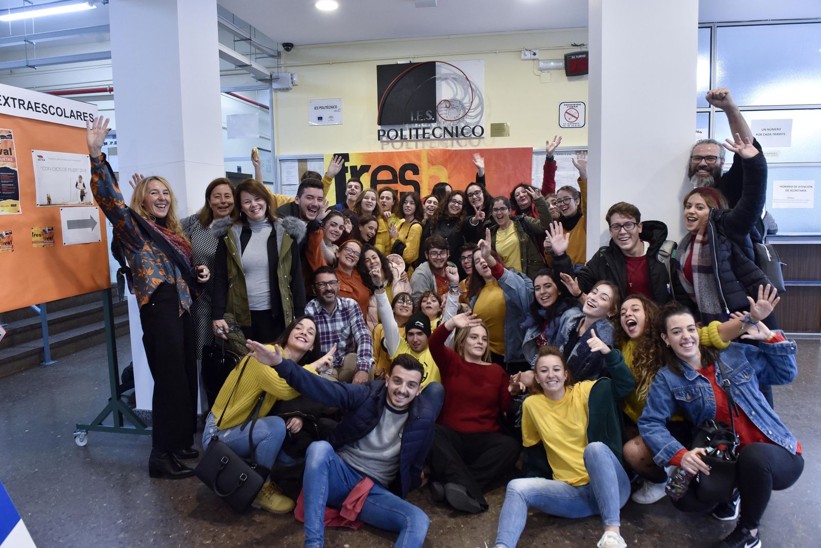 Alumnos participantes en la iniciativa, en la presentación del Freshtival.