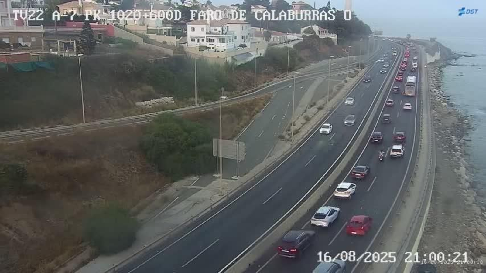 Retenciones, este sábado, a la altura del Faro de Calaburras