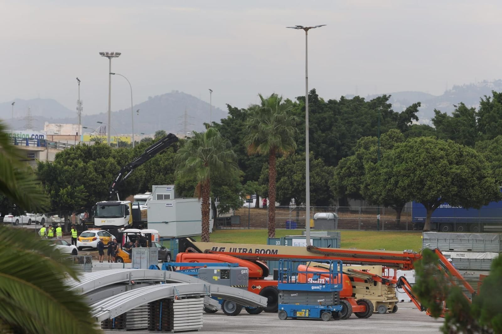 Primeros montajes en el Carpena para la Copa Davis y Billie Jean King Cup