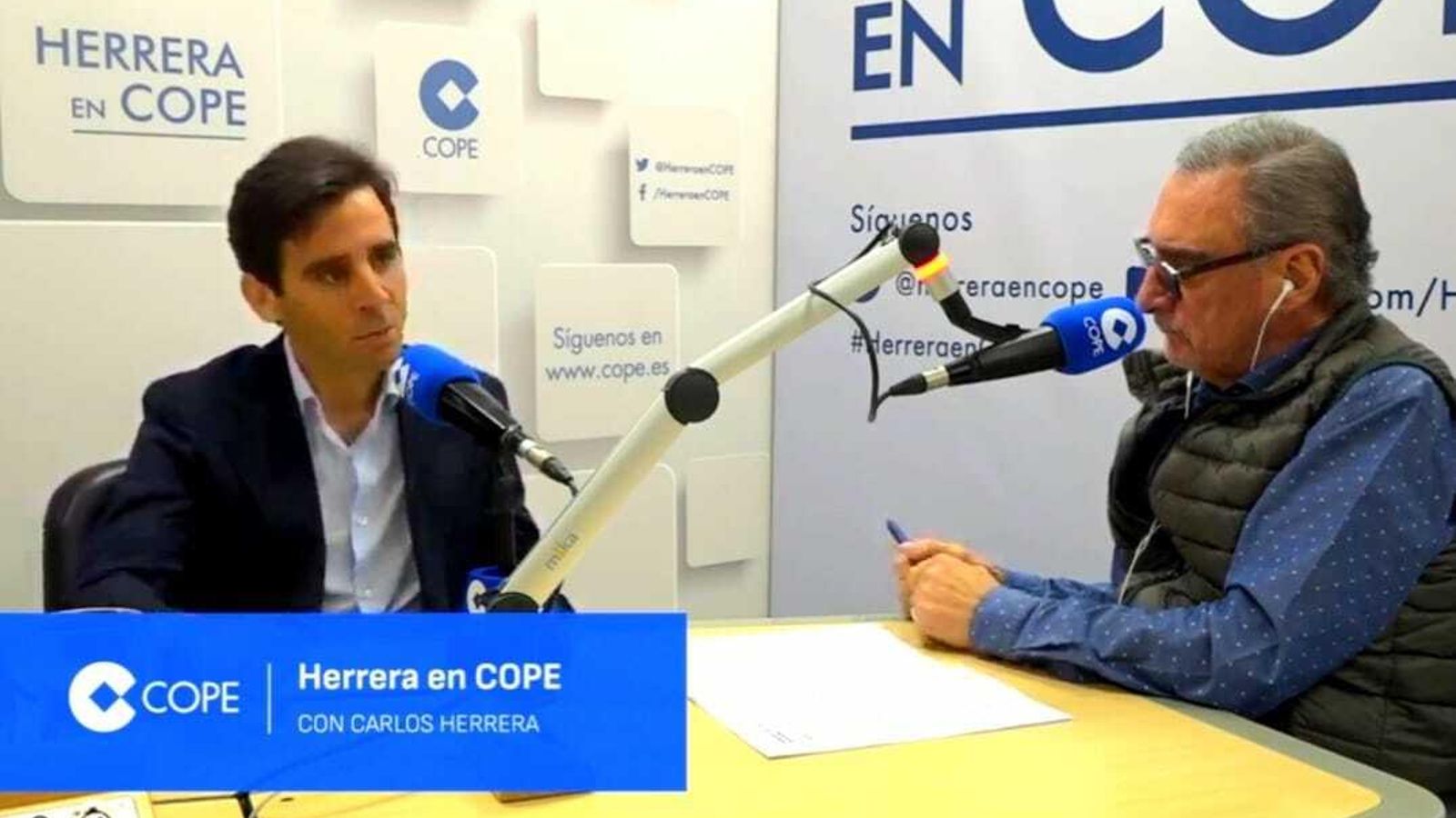 Juan Ortega durante su entrevista esta mañana en 'Herrera en Cope'