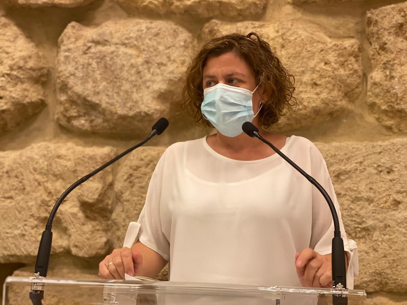 Alba Doblas en rueda de prensa. Alba Doblas en rueda de prensa.