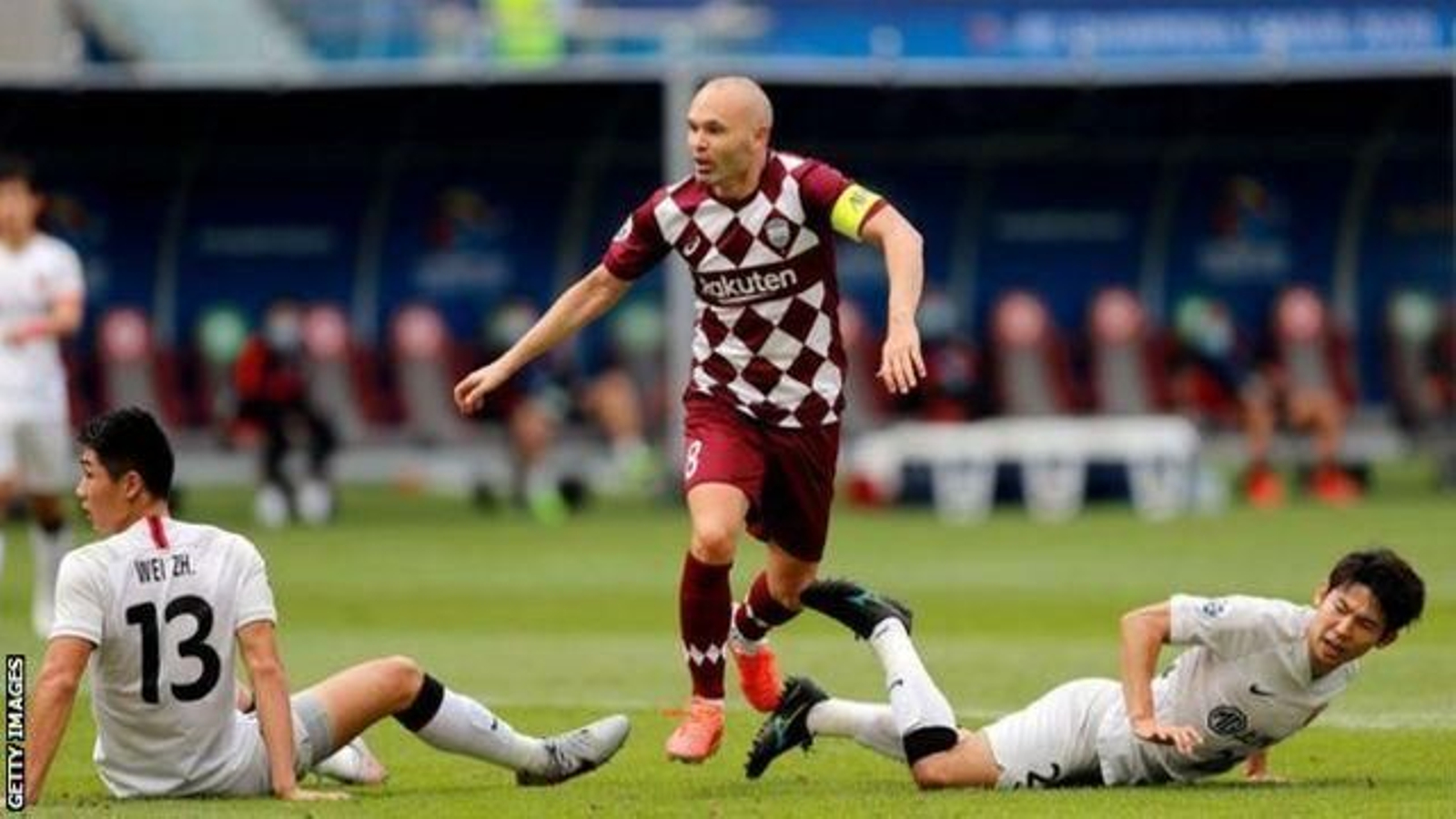 Andrés Iniesta en uno de sus encuentros de su última etapa japonesa