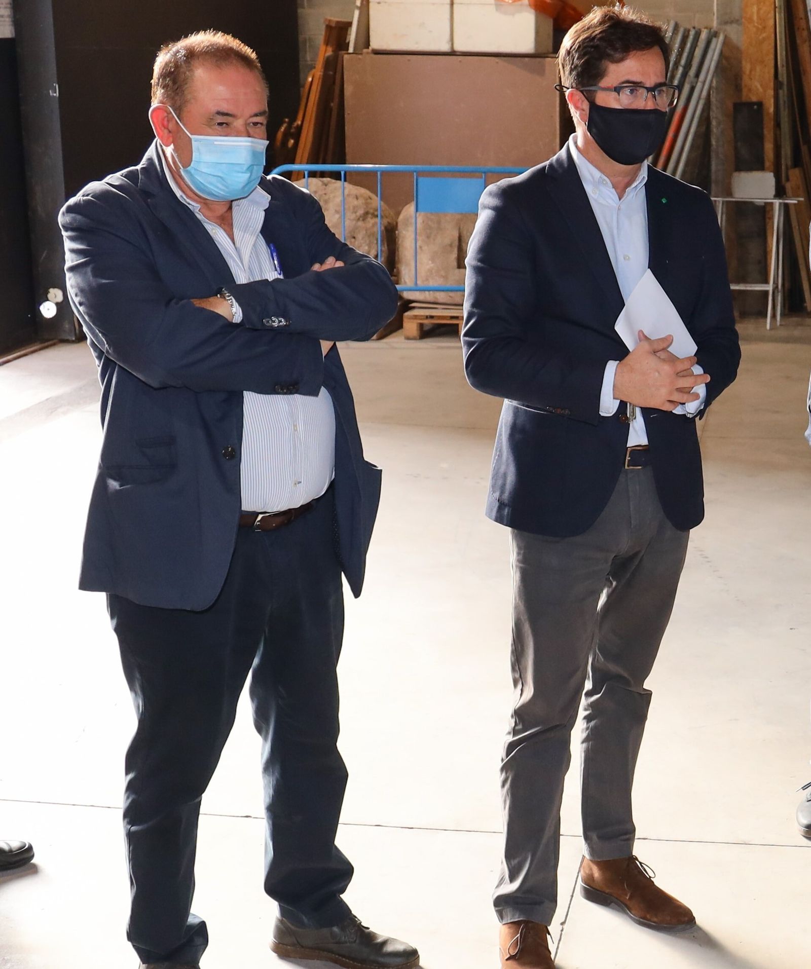 El presidente de la Junta Local de Pampanico y el alcalde de El Ejido visitan las obras.