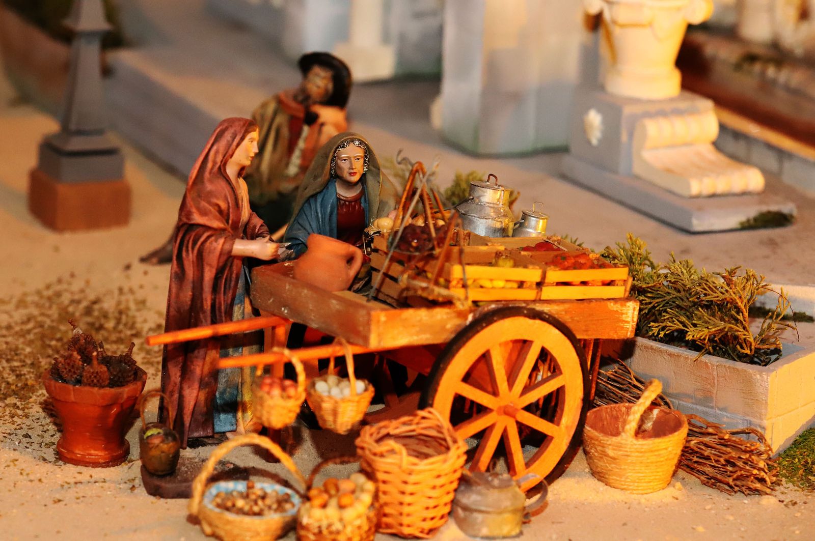 Belén del Ayuntamiento de Huelva basado en la antigua Plaza de las Monjas