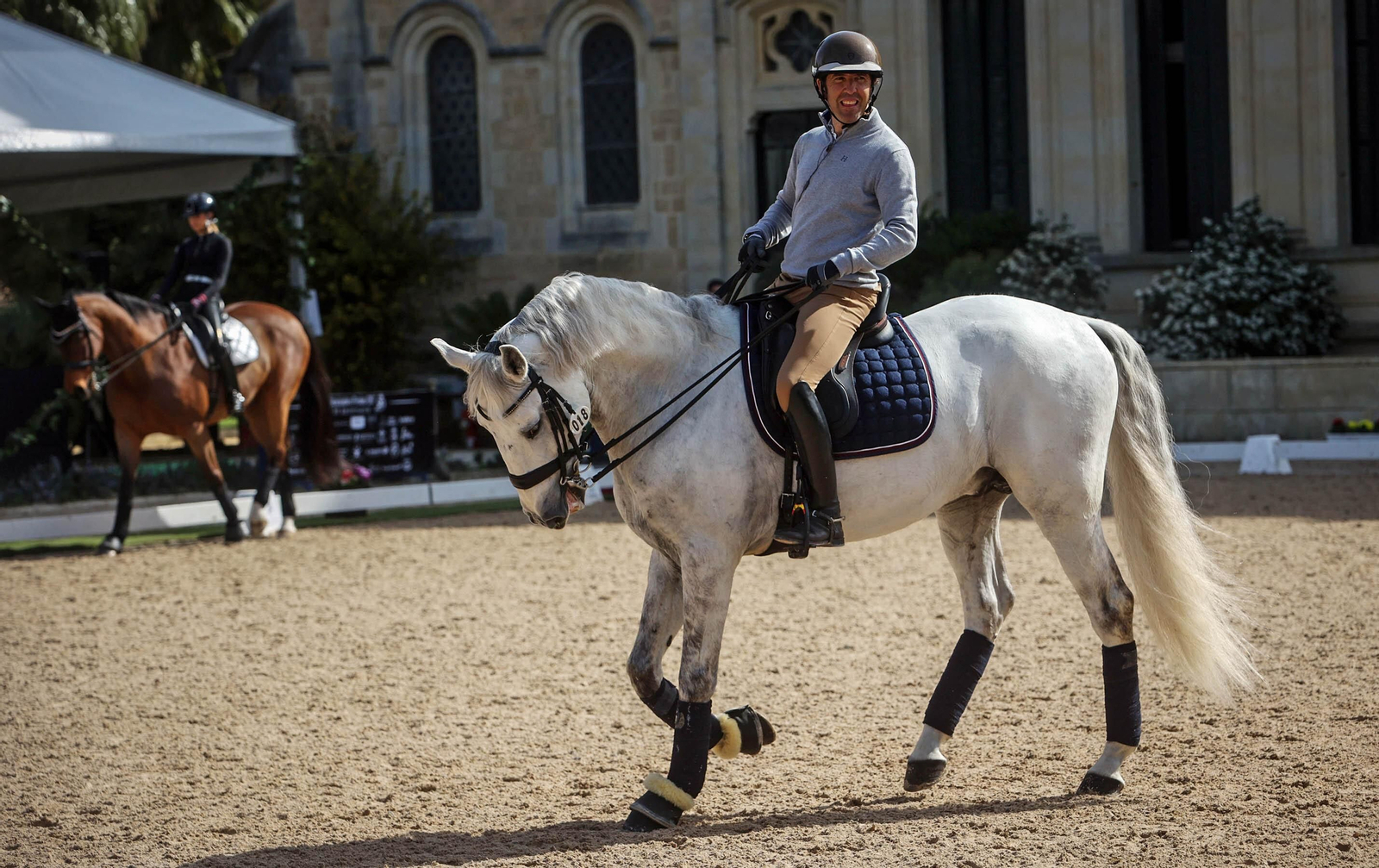 La modelo Helen Svedin y Luís Figo en el Concurso Internacional Doma Clásica en Jerez