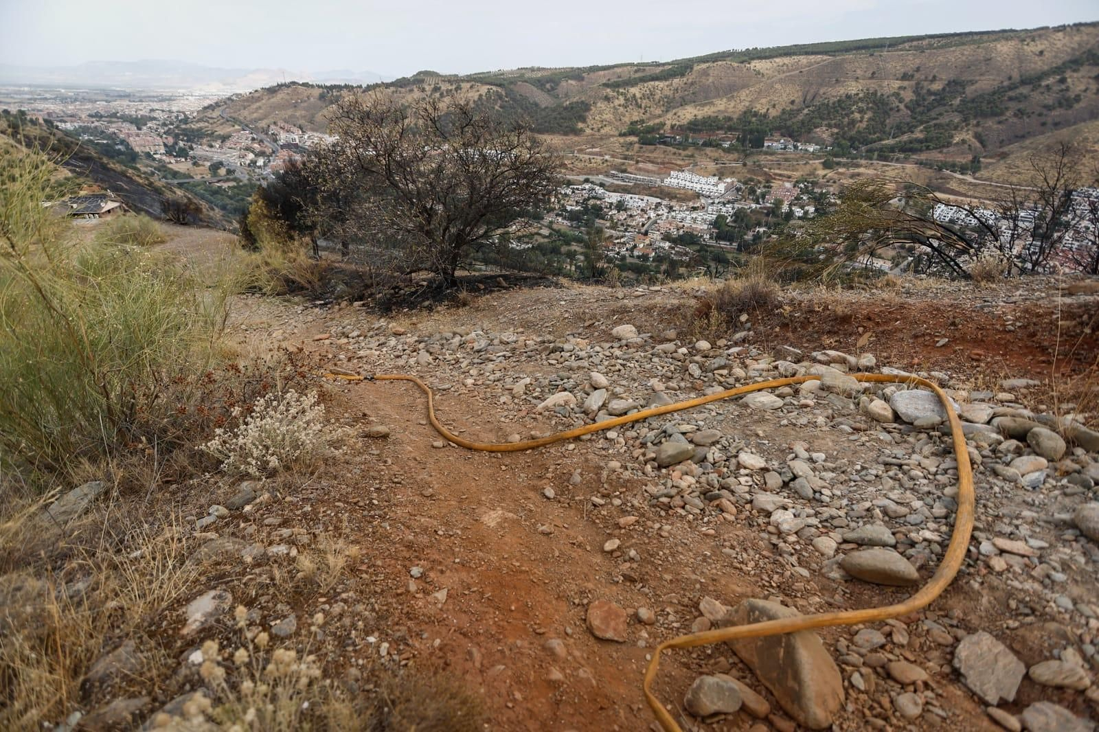 Las imágenes de la Fuente de la Bicha de Granada tras las llamas