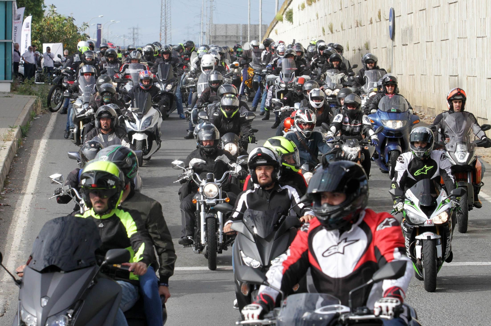 Imágenes  de la II Ruta Solidaria en Moto organizada por CSIF en beneficio de Cruz Roja