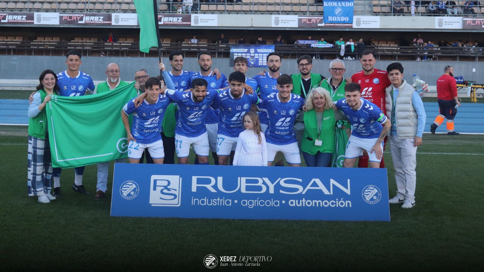 Once inicial del conjunto azulino el pasado domingo.