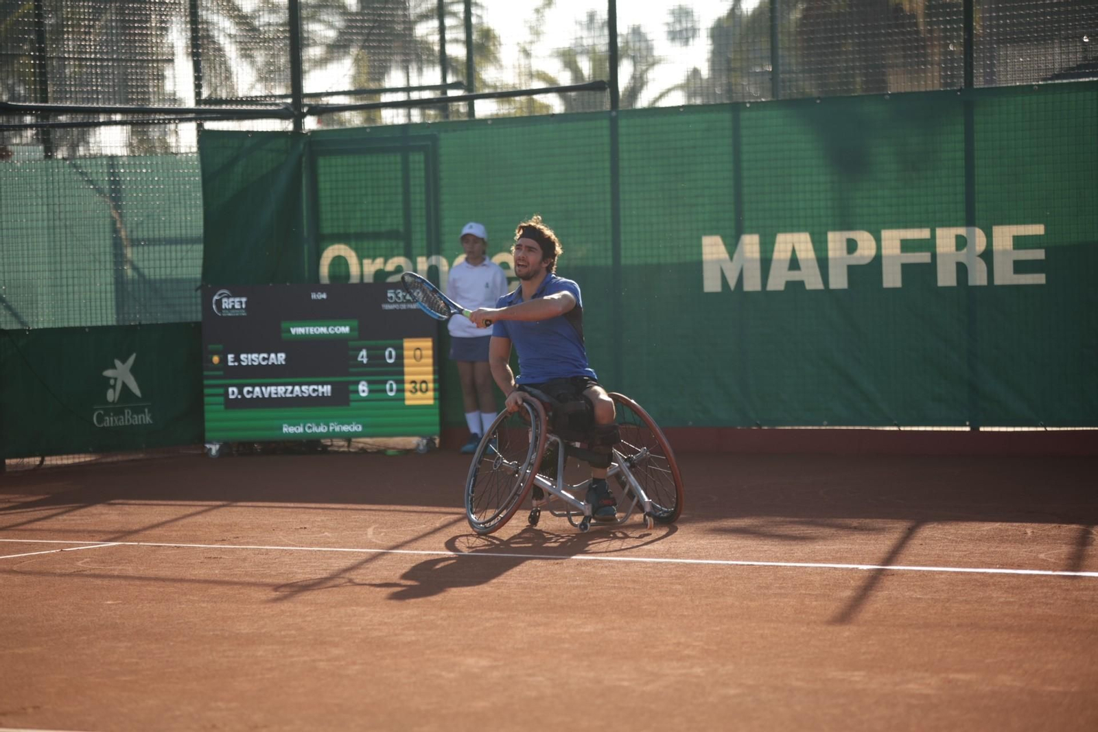 Daniel Caverzaschi, durante su partido de semifinales en Pineda.