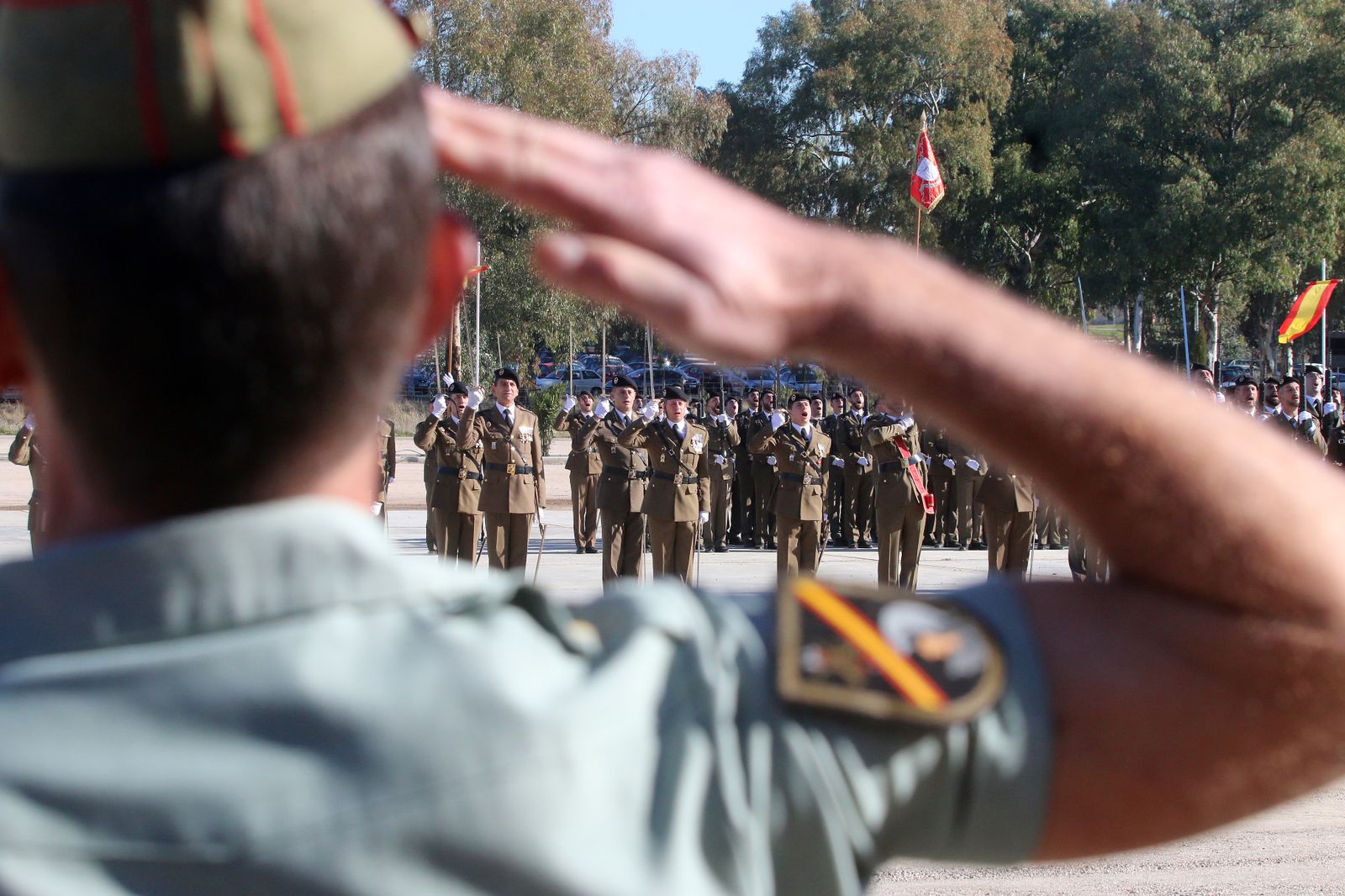 Parada militar en la base de Cerro Muriano por el Día de la Inmaculada
