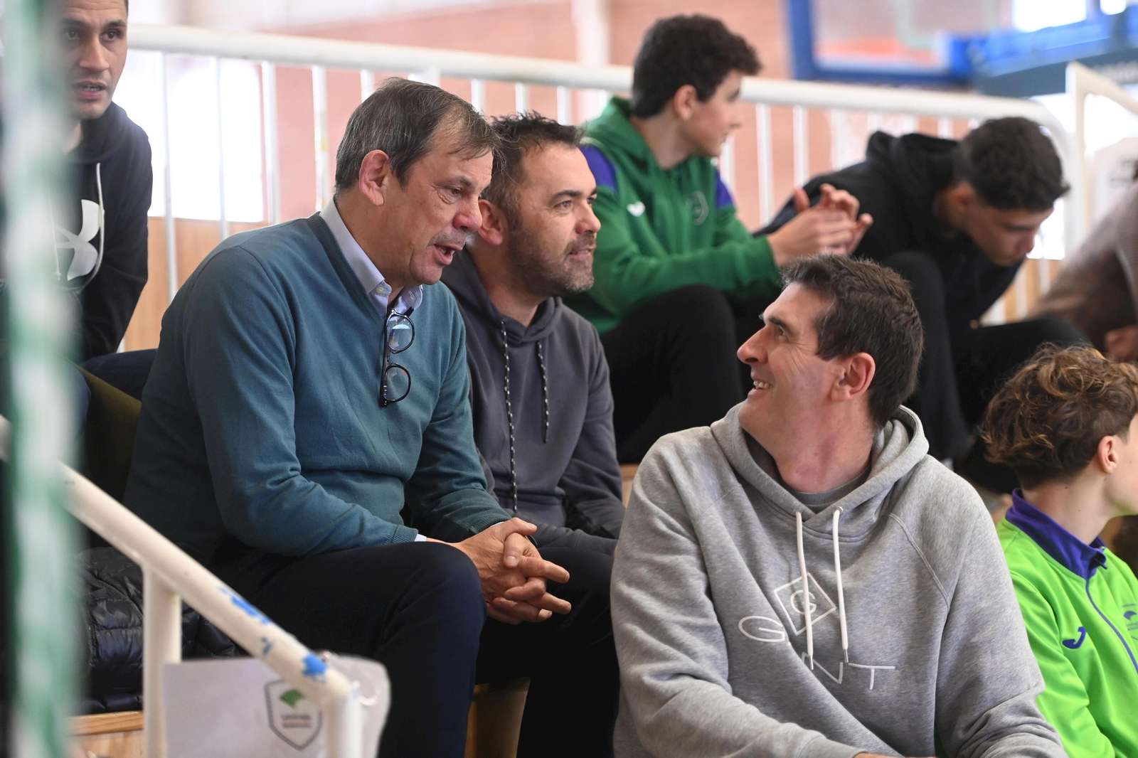 Juanma Rodríguez, en Los Guindos, con Manolo Bazán y Francis Trujillo.