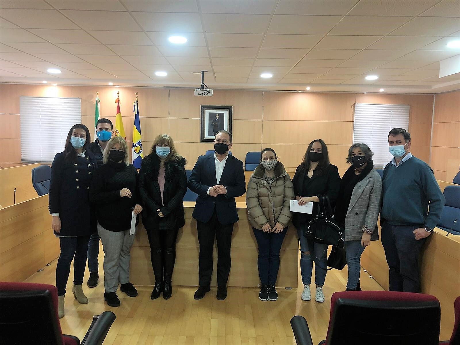 Representantes de las Ampas de Aljaraque y del Ayuntamiento.