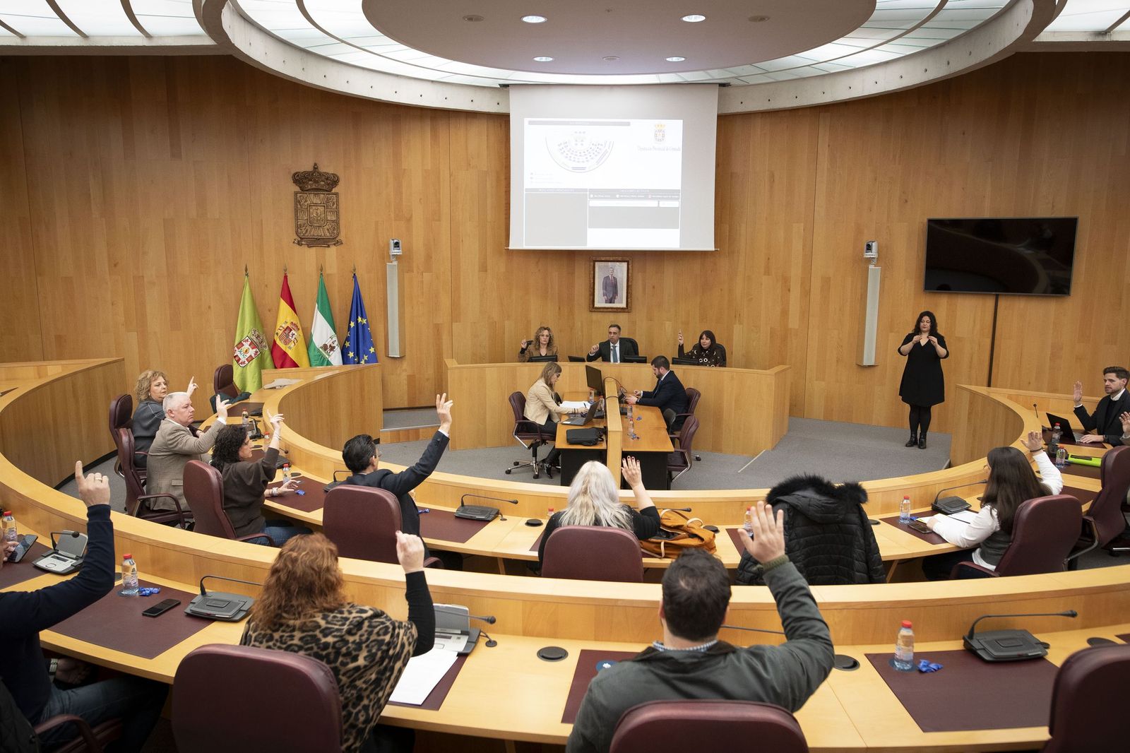 Imagen del pleno extraordinario celebrado para solicitar al Gobierno la declaración de zona catastrófica